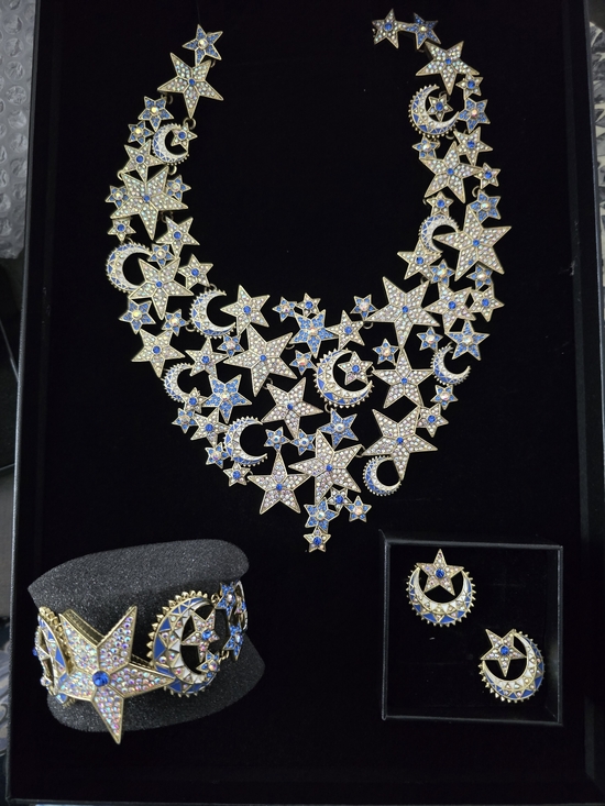 Heidi Daus Jewelry - Pristine NIB Heidi Daus Celestial Splendor Blue Crystal Statement Jewelry Set